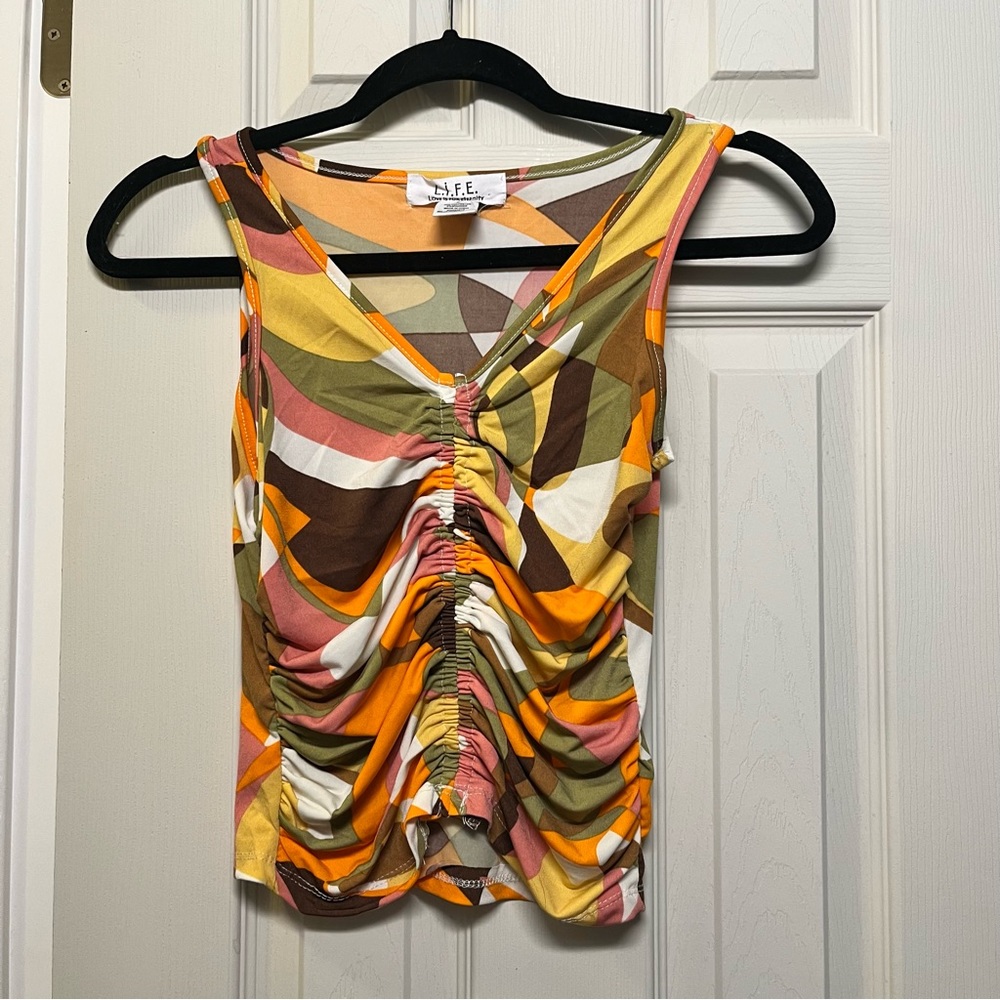 Colorful Retro Top XS